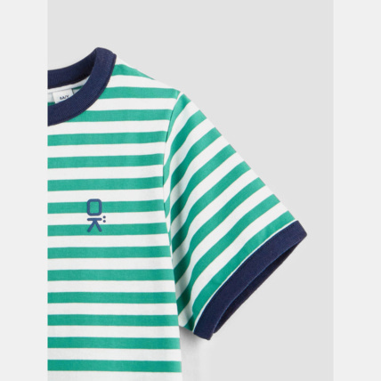 Avis T-shirt rayé vert garçon OKAIDI 3