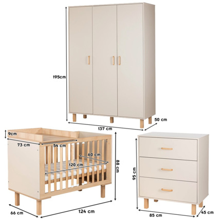 Avis Chambre bébé armoire commode et lit évolutif Laura Mon Mobilier Design 8