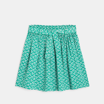 Avis Jupe courte imprimée verte fille OKAIDI 1