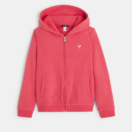 Avis Sweat-shirt uni à capuche rose fille OKAIDI 2