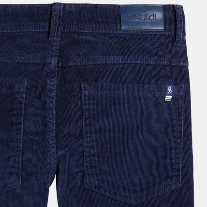 Avis Pantalon slim en velours stretch bleu garçon OKAIDI 4