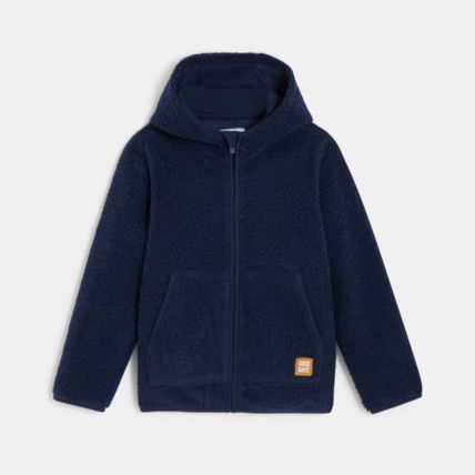 Avis Sweat-shirt à capuche en polaire sherpa bleu garçon OKAIDI 1