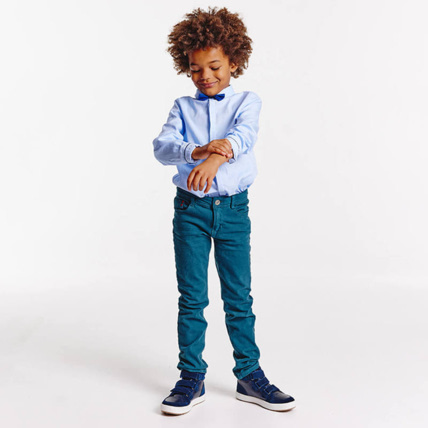 Avis Pantalon slim bi-stretch bleu garçon OKAIDI 1