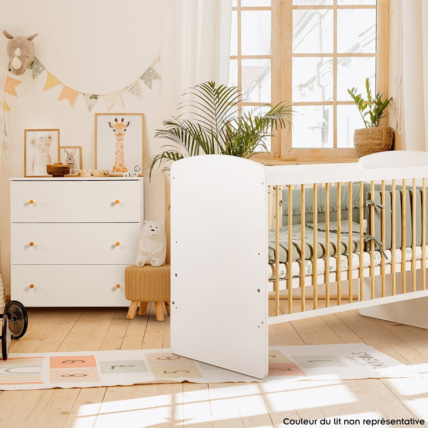 Avis Ensemble lit bébé et commode à langer 3 tiroirs Karolina II Mon Mobilier Design 2