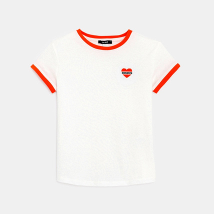 Avis T-shirt manches courtes bisou blanc fille OKAIDI 2