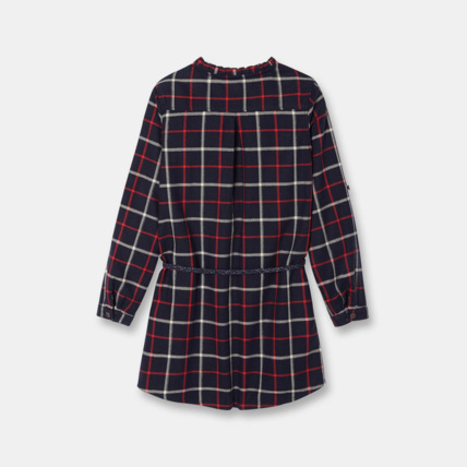 Avis Robe-chemise à carreaux bleue fille OKAIDI 3