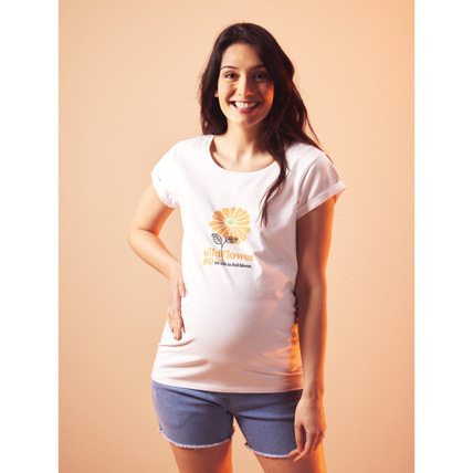 Avis T-shirt de grossesse manches courtes print fleur Prémaman 1