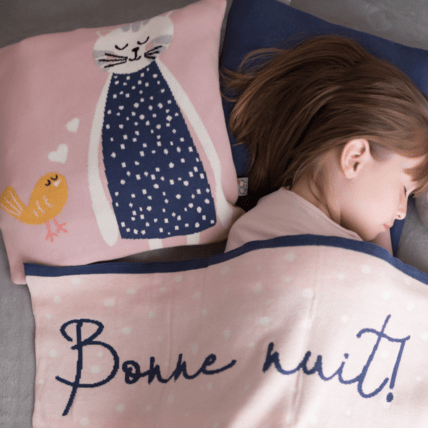 Avis Taie de coussin en tricot de coton, Chat Sevira Kids 2