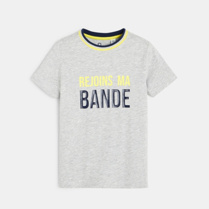 Avis T-shirt à message gris garçon OKAIDI 1