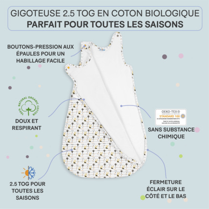 Avis Gigoteuse 4 saisons Tog 2.5 en coton bio SWEETY FOX 2