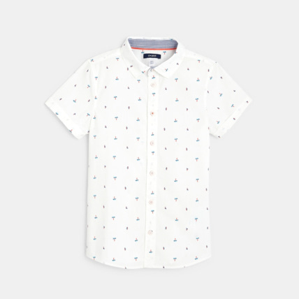 Avis Chemise à motifs petits palmiers blanche garçon OKAIDI 1