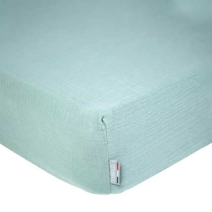 Avis Drap housse uni en gaze de coton Sevira Kids 1