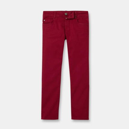 Avis Pantalon slim en toile rouge garçon OKAIDI 1