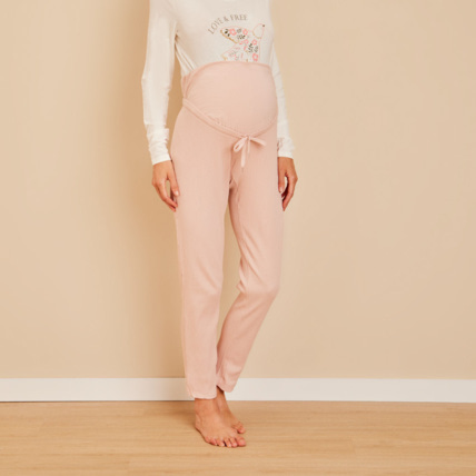 Avis Pantalon de pyjama en rib pointelle de grossesse Prémaman 1