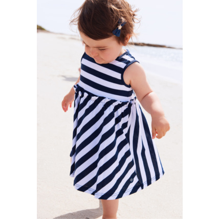Avis Robe rayée Baby - coton léger - Marine Deep/Blanc ARMOR-LUX 1