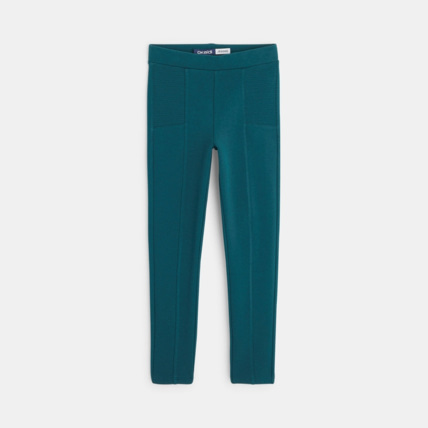 Avis Leggings en jersey milano uni vert fille OKAIDI 1