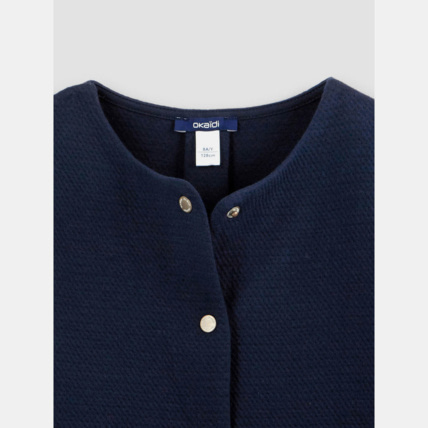Avis Gilet molleton pressionné bleu fille OKAIDI 3