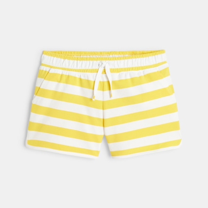 Avis Short en molleton rayé jaune fille OKAIDI 2