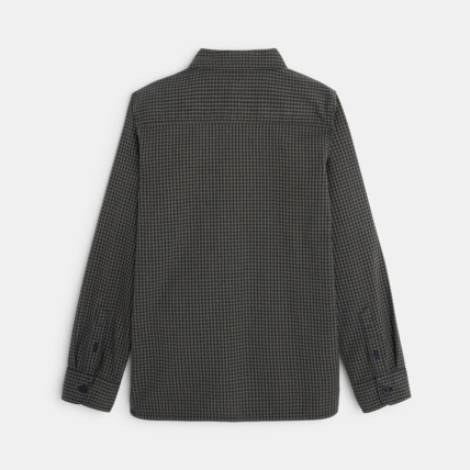 Avis Chemise manches longues à petits carreaux verte garçon OKAIDI 2