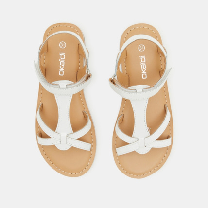 Avis Sandales multibrides en cuir verni blanches fille OKAIDI 2