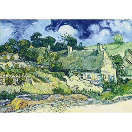 Avis Puzzle Vincent Van Gogh - Thatched Cottages at Cordeville, 1890 BLUEBIRD PUZZLE 1