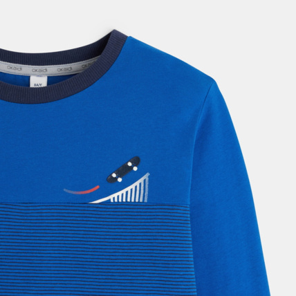 Avis Pyjama rayé 2 pièces motif skateboard bleu garçon OKAIDI 3