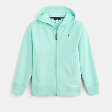 Avis Sweat-shirt uni à capuche bleu garçon OKAIDI 1