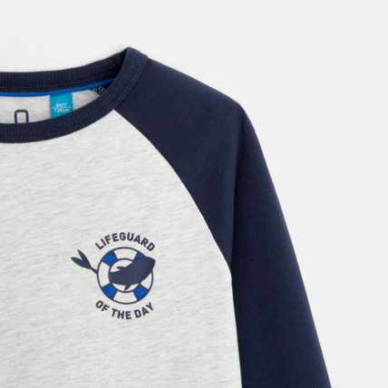 Avis T-shirt bicolore bleu garçon OKAIDI 2