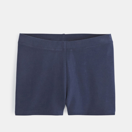 Avis Shorty uni en jersey bleu fille OKAIDI 1