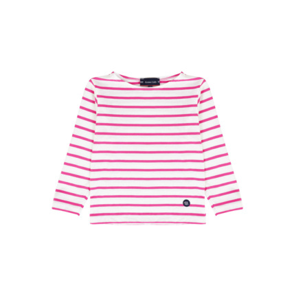Avis Marinière Kids - coton léger - Milk/Fucsia ARMOR-LUX 1
