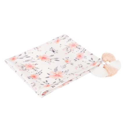 Avis Maxi lange couverture  à pompons en bambou, Corail Sevira Kids 1