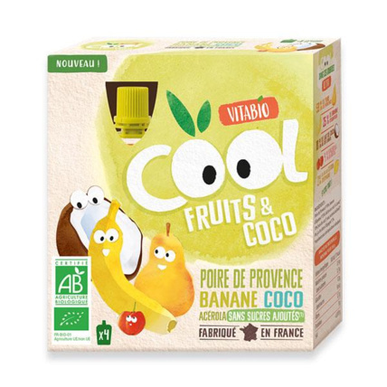Avis Cool Fruits - Poire de Provence Banane lait de Coco Acérola Babybio 1