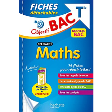 Avis Objectif BAC Fiches détachables Spécialité maths Tle Hachette Éducation 1