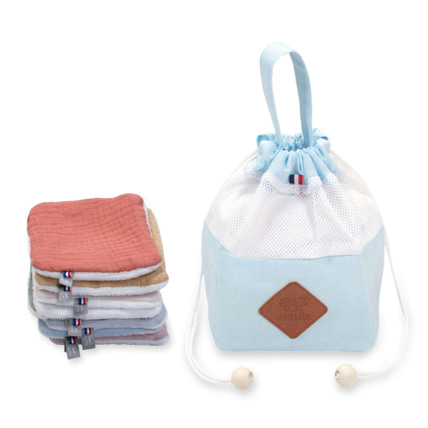 Avis Pochon distributeur et ses 8 lingettes lavables, Jeanne Sevira Kids 1