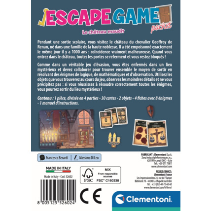 Avis Escape Game - Le château maudit Clementoni 3