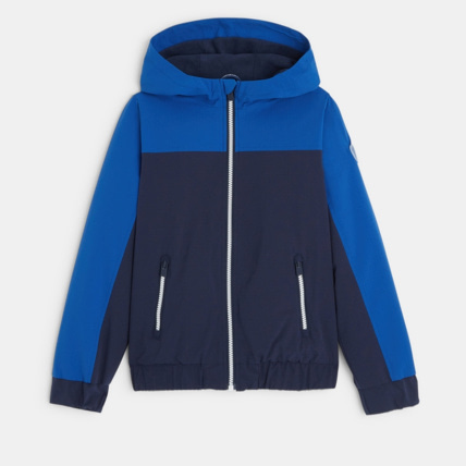 Avis Blouson bicolore déperlant à capuche bleu garçon OKAIDI 1