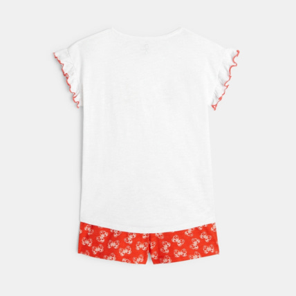 Avis Pyjama short en jersey motif papillon blanc fille OKAIDI 4