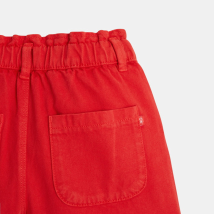 Avis Short à taille élastiquée et boutons rouge fille OKAIDI 3