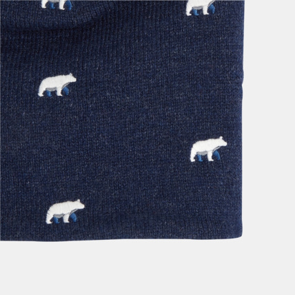Avis Snood en tricot doublé polaire + motifs brodés bleu garçon OKAIDI 2