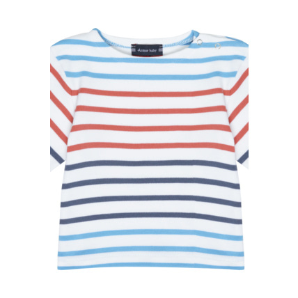 Avis Marinière tricolore Baby - coton épais - Blanc/Jean/Blue/Sanguine ARMOR-LUX 3