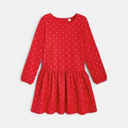 Avis Robe molleton imprimé étoiles rouge fille OKAIDI 2
