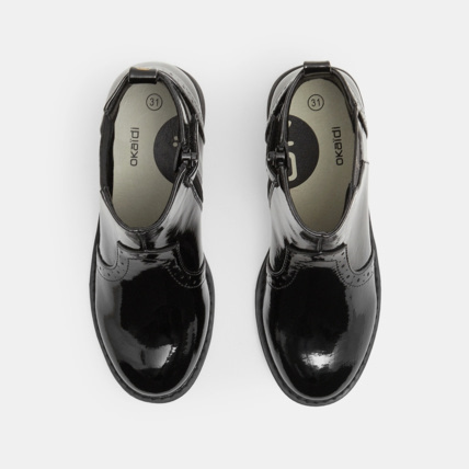Avis Bottines vernies chelsea à carreaux noir fille OKAIDI 3