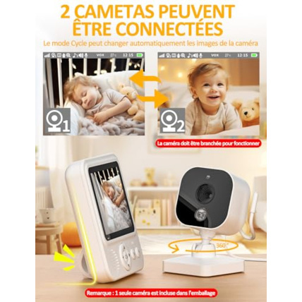 Avis Babyphone vidéo 2.8 pouces OBVHNUA 6