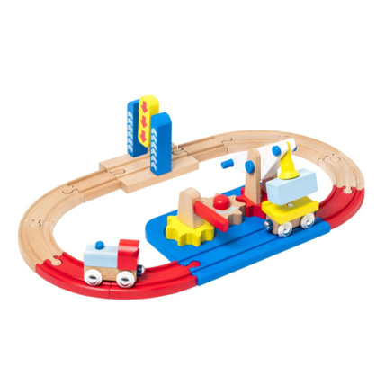 Avis Circuit de train en bois des tout-petits Oxybul 1