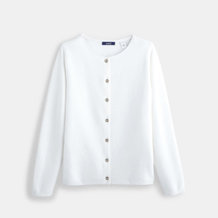 Avis Gilet boutonné blanc fille OKAIDI 1