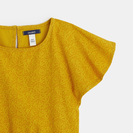 Avis Robe manches courtes imprimée jaune fille OKAIDI 3