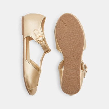 Avis Ballerines salomés dorées jaunes fille OKAIDI 3