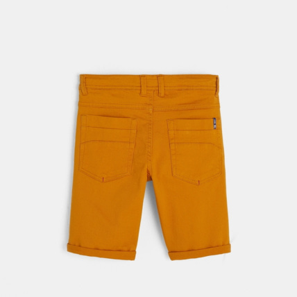 Avis Bermuda slim en toile hyper-stretch jaune garçon OKAIDI 4