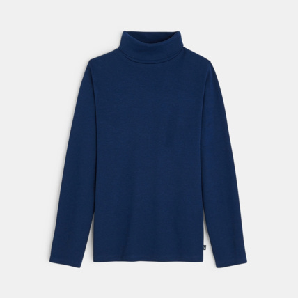 Avis T-shirt col roulé uni bleu garçon OKAIDI 1