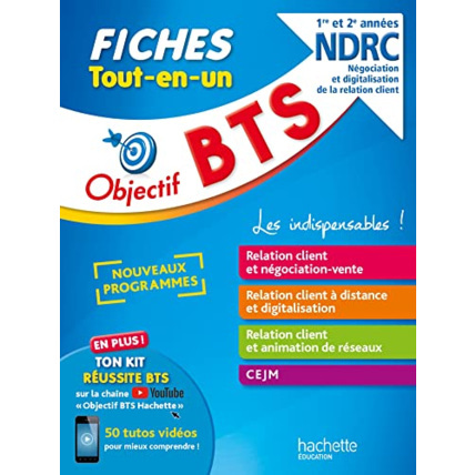 Avis Objectif BTS NDRC - Fiches Tout-en-un Hachette Éducation 1